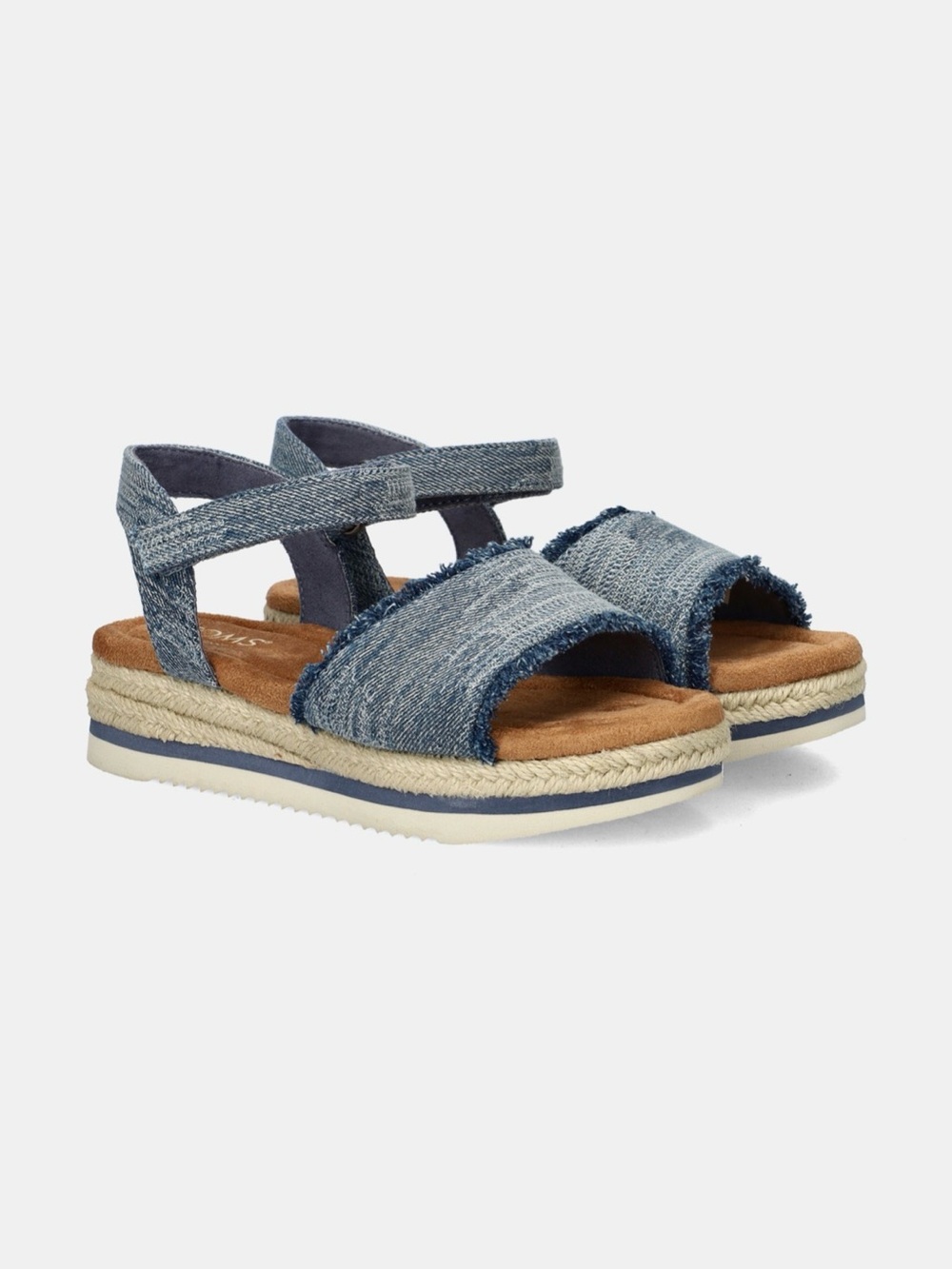 TOMS Diana Sandal Dark Sky Textured Denim - Picture 3 of 8